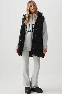 Ardene The Maxi Puff Vest in Midnight Haze | Size | Polyester