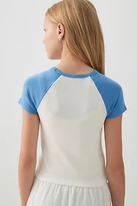 T-shirt à manches raglan graphique