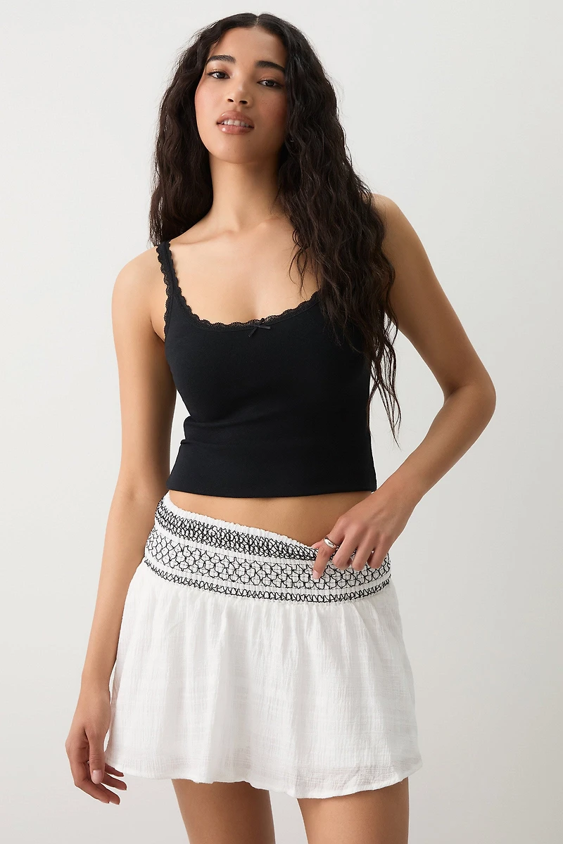 Jupe courte deux façons