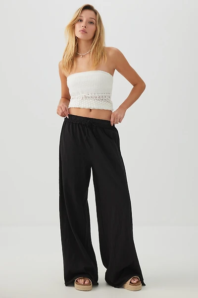 Pantalon à jambe large en jersey