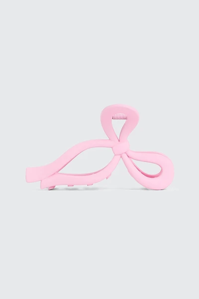 Ardene Bow Shaped Hair Claw in Light Pink