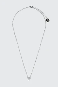 Collier étoile plaqué or blanc  14K