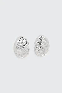 Ardene Wavy Twist Earrings in Silver | Stainless Steel