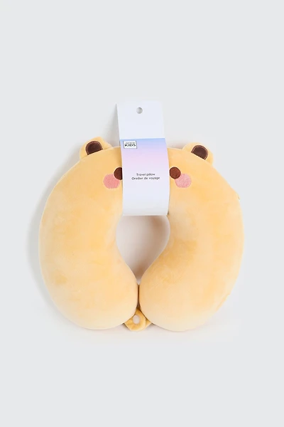 Ardene Kids Bear Travel Pillow in Beige