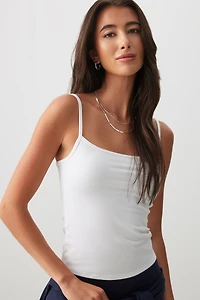 Ardene Butter Spaghetti Strap Tank Top in | Size | Nylon/Elastane