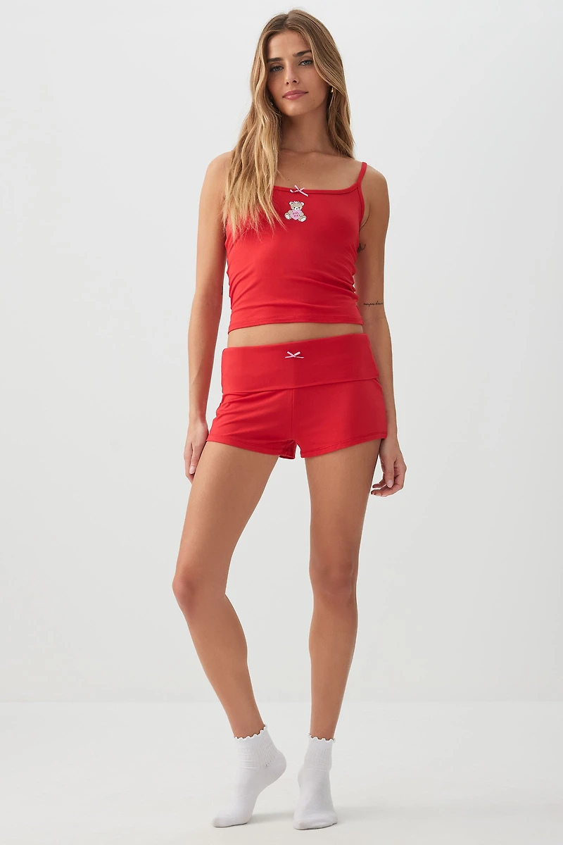 Ensemble pyjama camisole et short en tissu HUSHKNIT