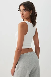 Camisole courte à col V sans coutures