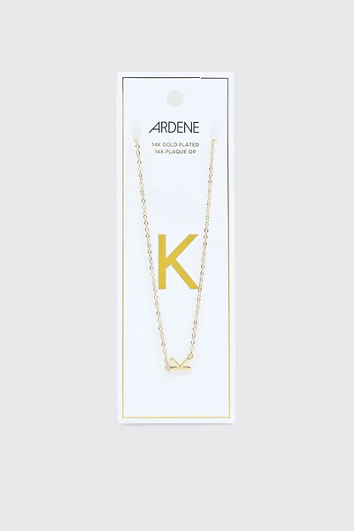 Ardene 14K Gold Plated Initial K Necklace