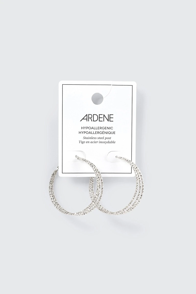 Anneaux trois rangs texturés