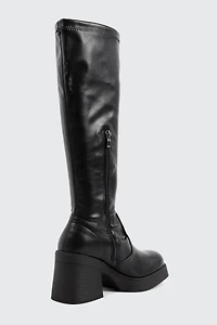 Bottes hautes en faux cuir