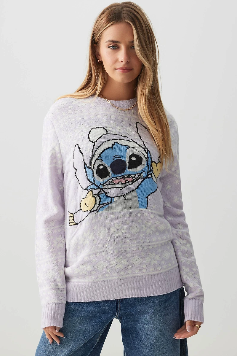Ardene Stitch Festive Sweater in Lilac | Size | 100% Acrylic