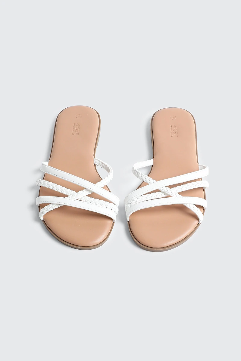 Sandales à brides tressées