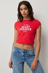 Ardene Printed Baby T-Shirt in Red | Size | Spandex/Cotton