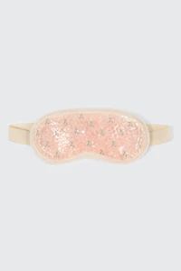 Ardene Bear Print Gel Eye Mask in Beige