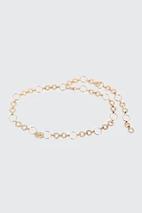 Ceinture à maillons ronds martelés