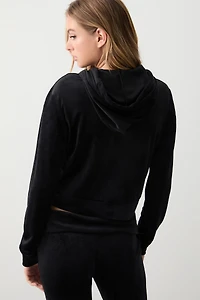 Veste à capuchon en velours