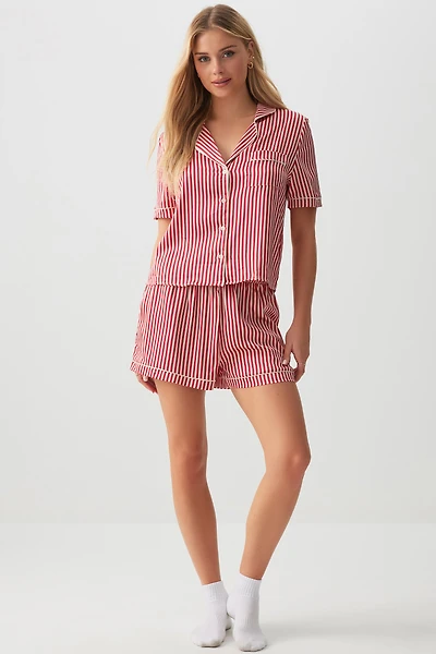 Ardene Satin PJ Set | Size Small | Polyester/Spandex | Eco-Conscious