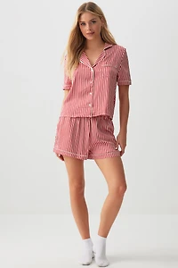 Ardene Satin PJ Set | Size Small | Polyester/Spandex | Eco-Conscious