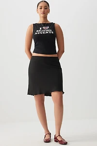 Ardene Crepe Midi Skirt in Black | Size | Polyester