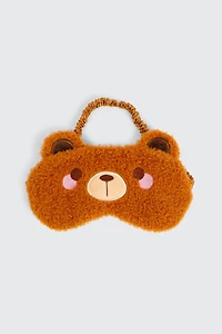 Ardene Kids Bear Sleep Mask in Brown