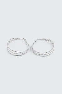 Anneaux trois rangs texturés