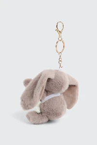 Porte-clés lapin en peluche
