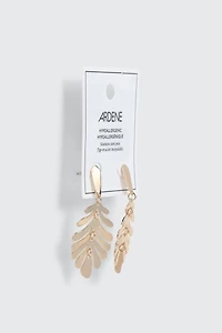 Boucles d'oreilles feuille de palmier