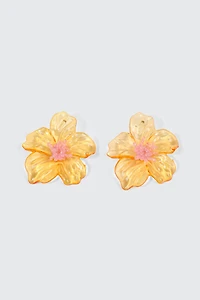 Boucles d'oreilles hibiscus