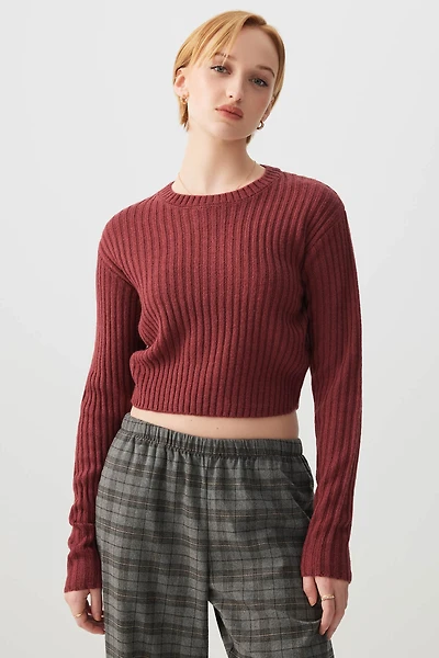 Chandail court à col rond