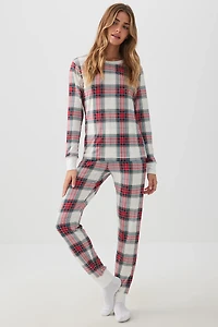 Ardene HUSHKNIT Skinny Jogger PJ Set in | Size | Polyester/Elastane | Eco-Conscious