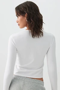 Haut ajusté à manches longues