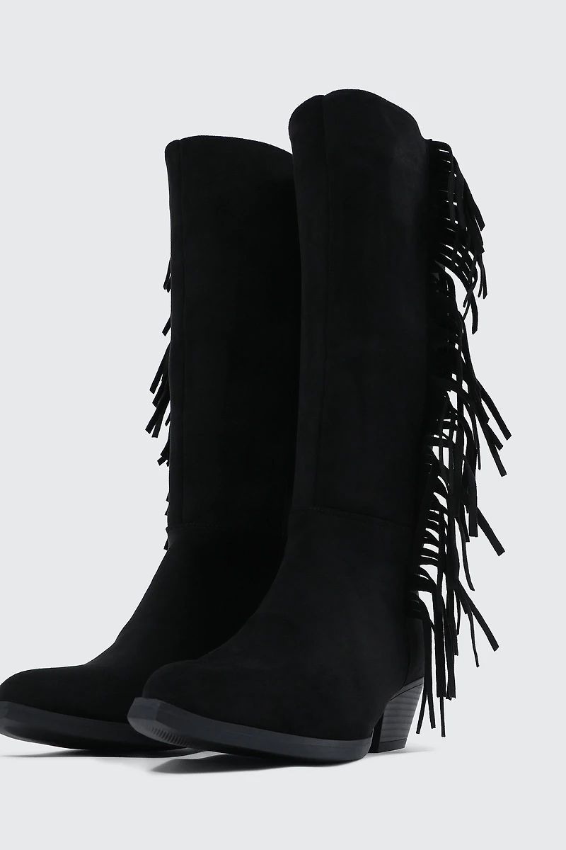 Bottes de cowboy aux genoux