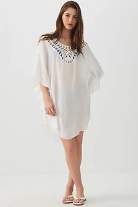 Cache-maillot à détail en crochet