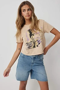 Ardene 2Pac Boxy T-Shirt in Beige | Size | 100% Cotton