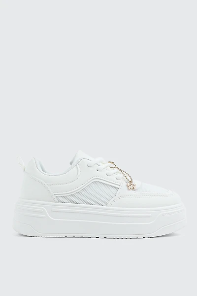 Espadrilles plateformes à détail de breloque