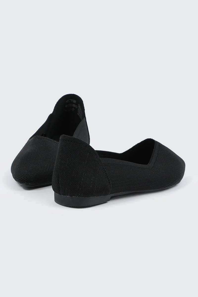 Talons plats à bout pointu en tissu