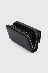 Portefeuille à rabat avec compartiment à monnaie