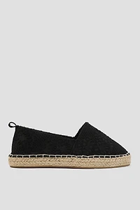Ardene Crochet Slip On Shoes in Black | Size 7