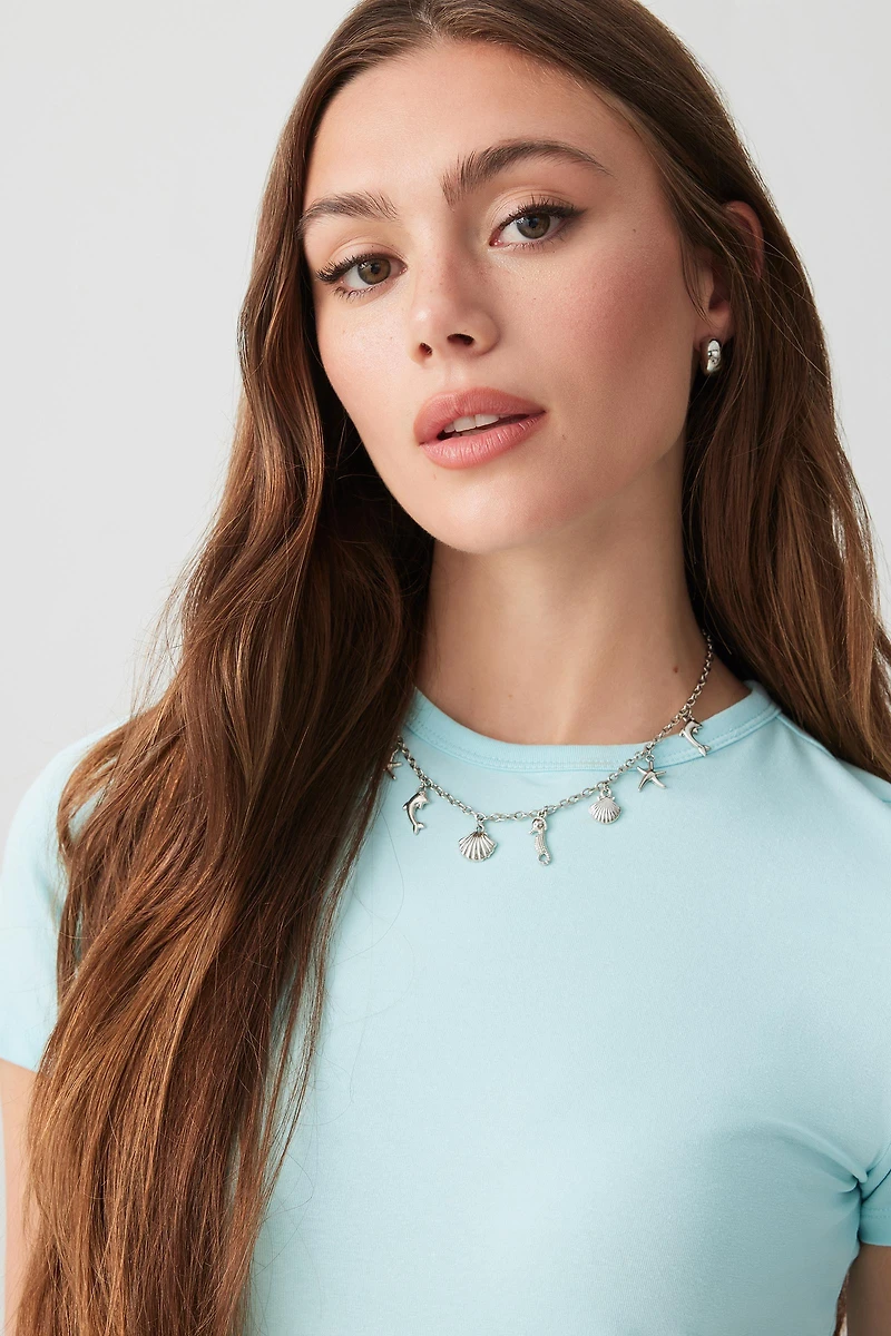 Ardene Effortless Everyday T-Shirt in Light | Size | Cotton/Elastane | Eco-Conscious