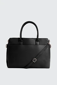 Ardene Tote Bag with Laptop Sleeve in | 100% Recycled Polyester/Faux Leather | Eco-Conscious