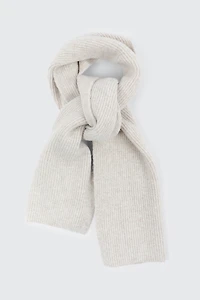 Ardene Super Soft Rib Scarf in Off-White | Polyester/Nylon/Elastane