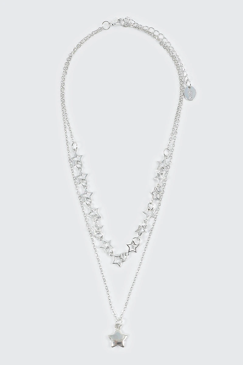 Collier deux rangs étoilé