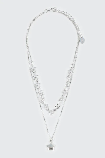 Collier deux rangs étoilé