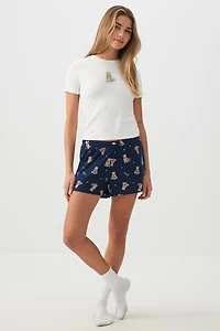 Haut de pyjama graphique en tissu HUSHKNIT