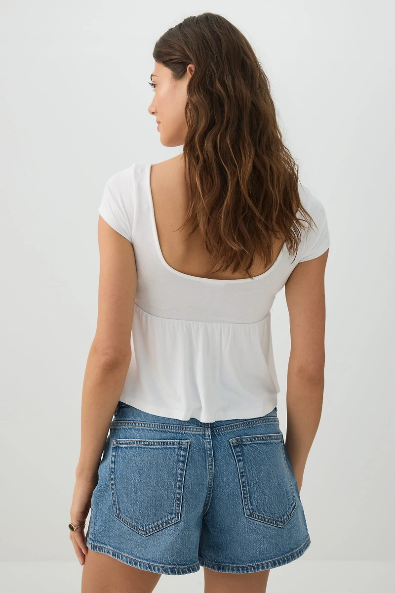 Haut noué de style nuisette