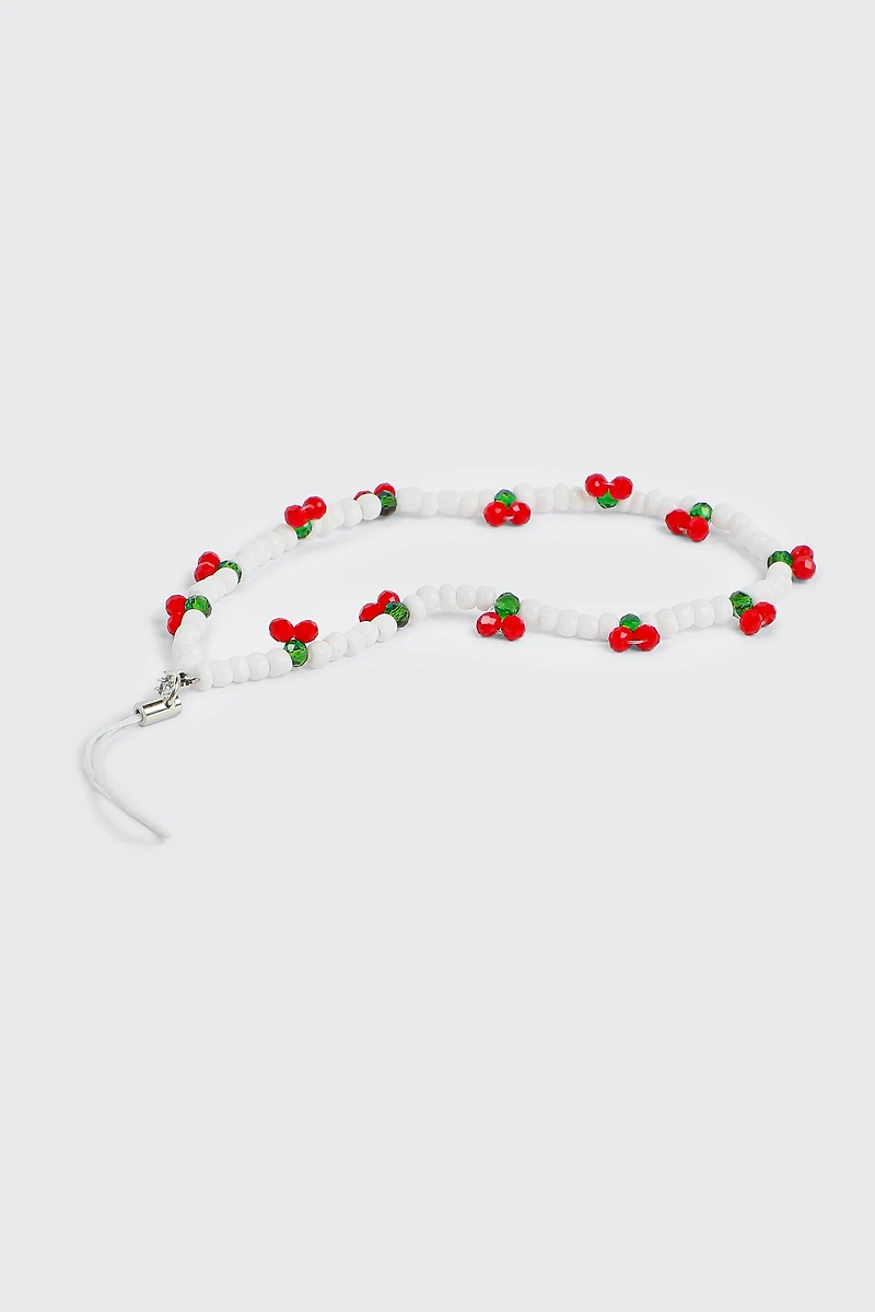 Ardene Cherry Phone Charm in Red