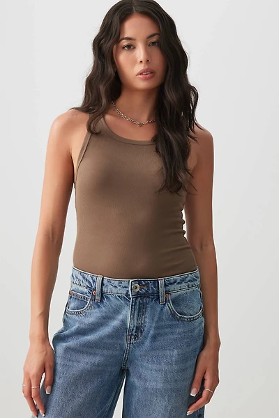 Ardene Basic Super Soft High Neck Tank in | Size | Polyester/Elastane | Eco-Conscious