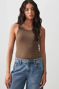 Ardene Basic Super Soft High Neck Tank in | Size | Polyester/Elastane | Eco-Conscious