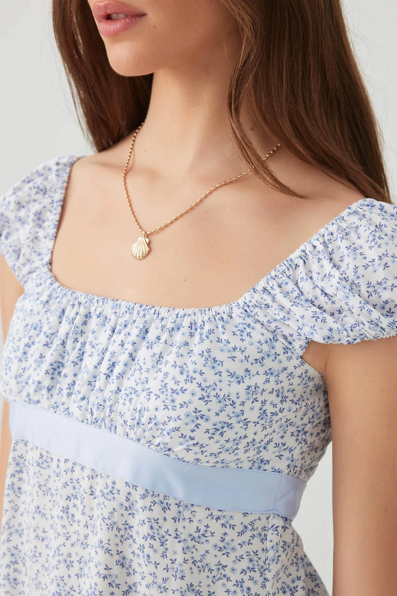 Haut style nuisette avec ruban en satin