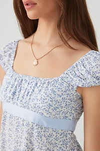 Haut style nuisette avec ruban en satin